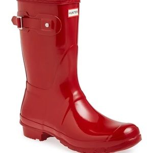 Hunter Original Short Gloss Rain Boot (Military Red)